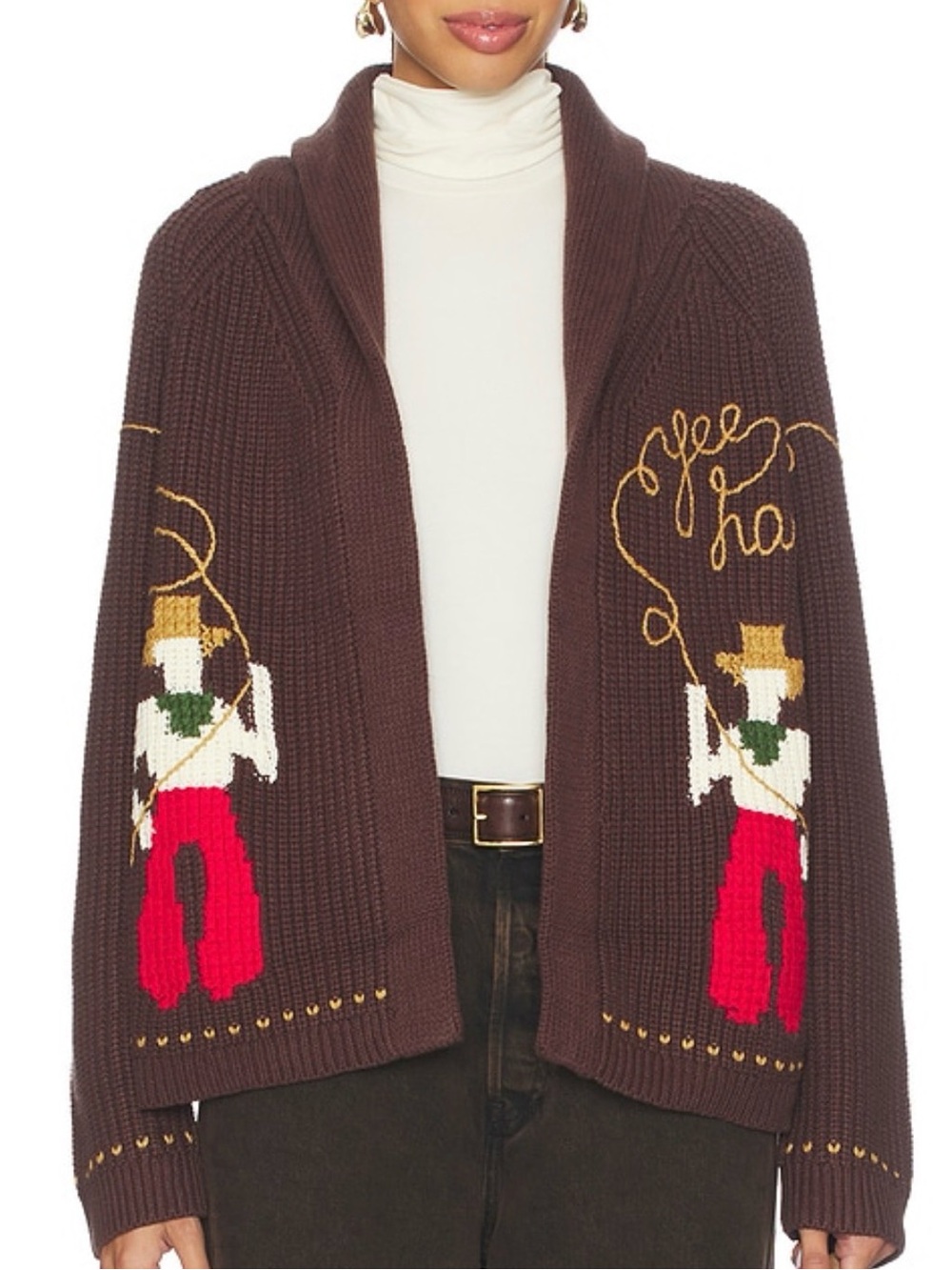 The Great. Lodge Lasso Open Front Cardigan